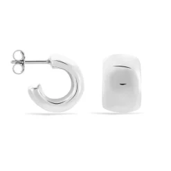 Demi Creoles Argent Blanc Cyrilla