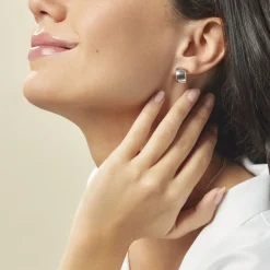 Demi Creoles Argent Blanc Cyrilla