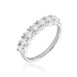 Demi-alliance Eloisa Or Blanc Diamants Synthétique