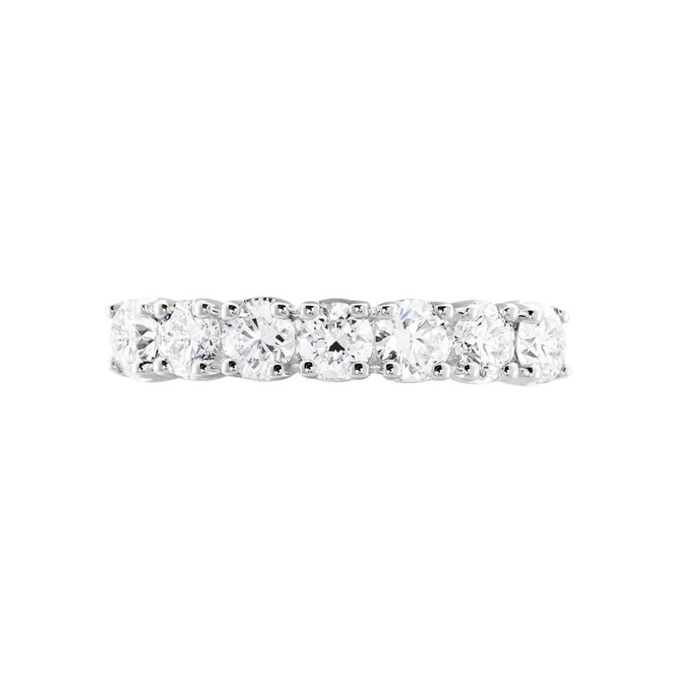 Demi-alliance Eloisa Or Blanc Diamants Synthétique