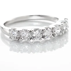 Demi-alliance Eloisa Or Blanc Diamants Synthétique