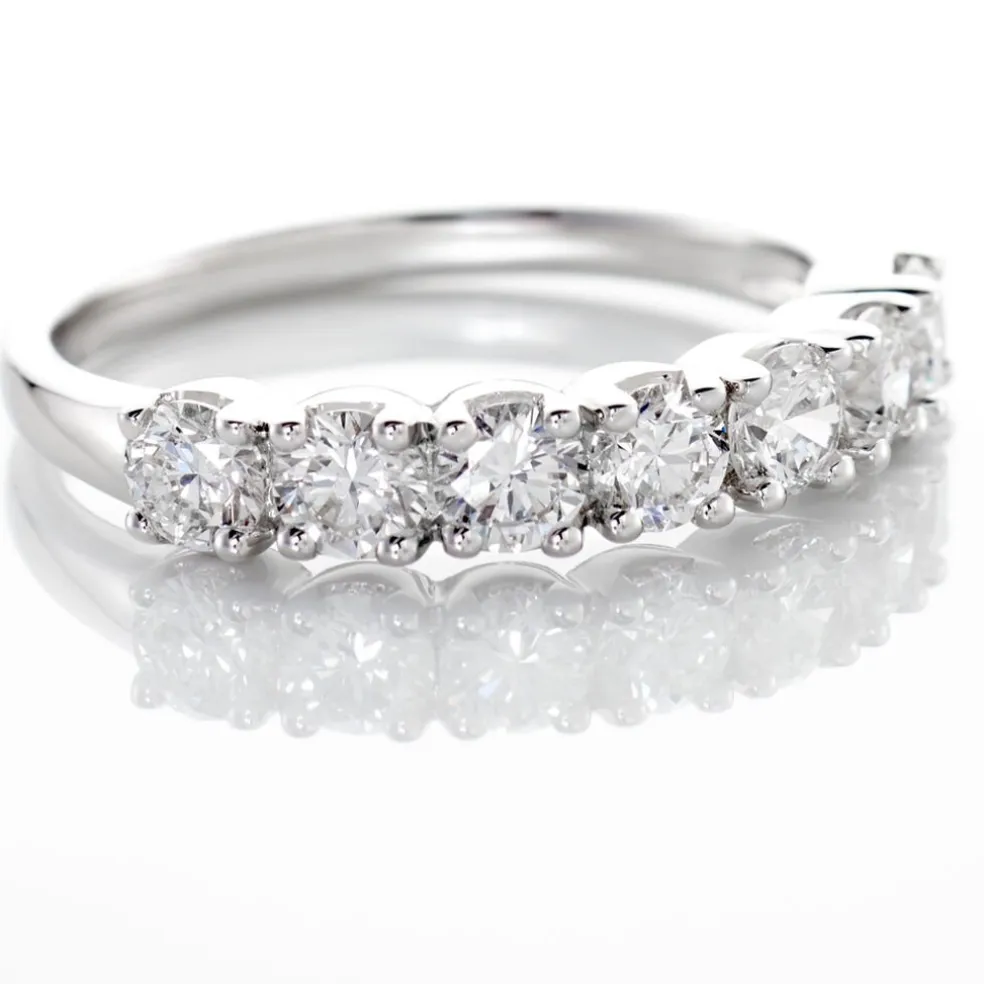 Demi-alliance Eloisa Or Blanc Diamants Synthétique