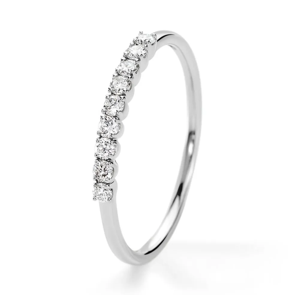 Demi-alliance Hera Platine Blanc Diamant