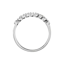 Demi-alliance Or Blanc  Eloisa Diamant Synthetique