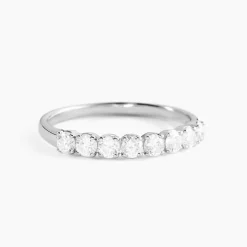 Demi-alliance Or Blanc  Eloisa Diamant Synthetique