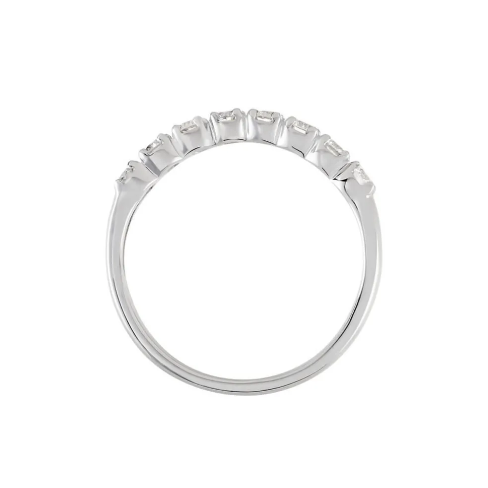 Demi-alliance Or Blanc Eloisa Diamant Synthetique