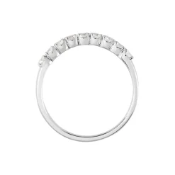 Demi-alliance Or Blanc Eloisa Diamant Synthetique