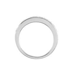 Demi-alliance Or Blanc  Valentine Diamant Synthetique