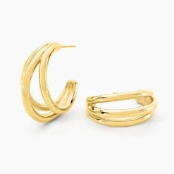 Demi-créoles Josephine Acier Doré