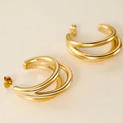 Demi-créoles Josephine Acier Doré