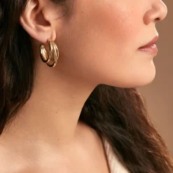 Demi-créoles Josephine Acier Doré