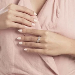 Duo De Bagues Roseli Argent Blanc Oxyde De Zirconium