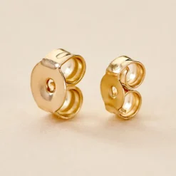 Fermoir Papillon Boucle D'oreille Or Jaune