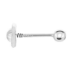 Fermoir Vis Boucle D'oreille Or Blanc