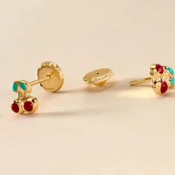 Fermoir Vis Boucle D'oreille Or Jaune