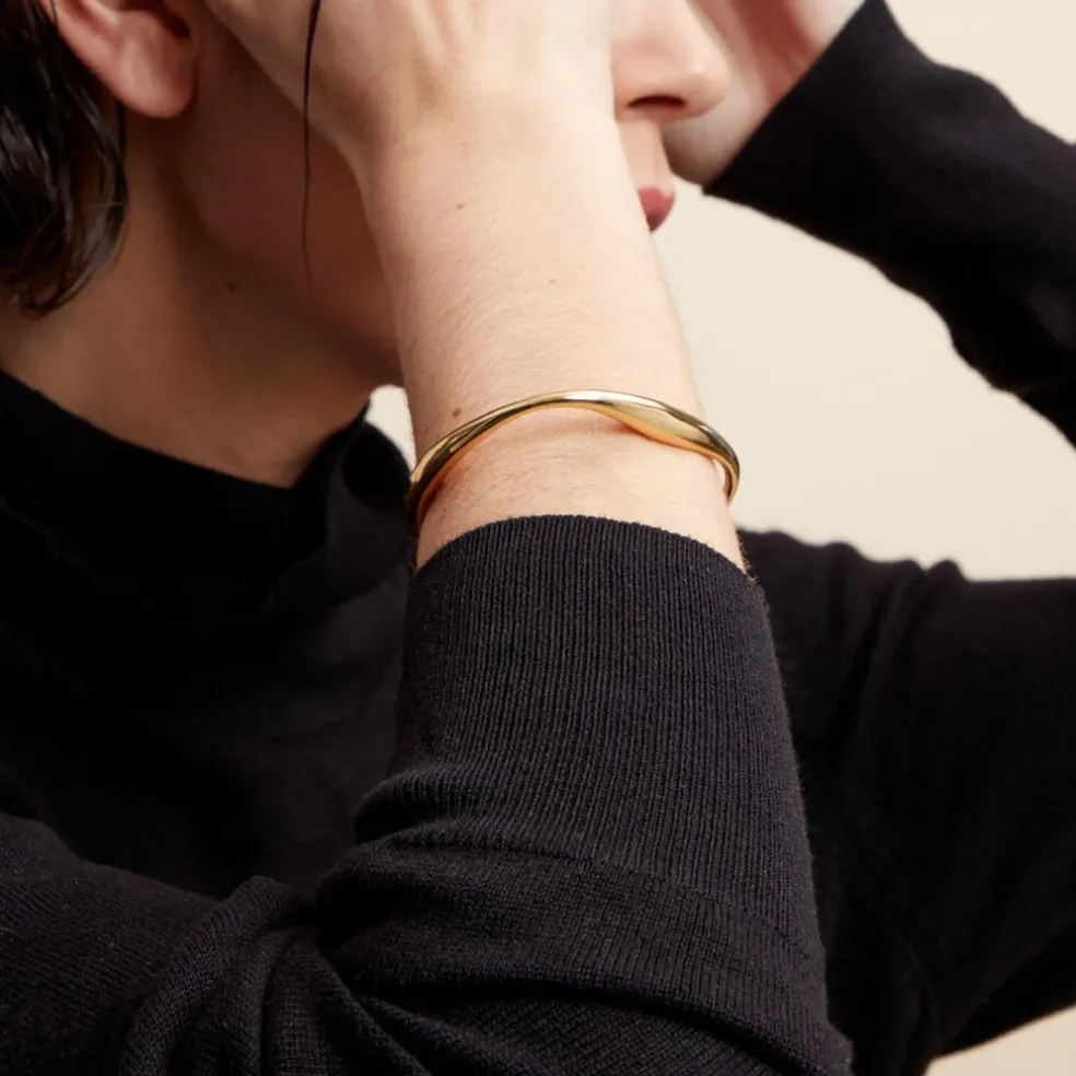 Jonc Gold Aura Acier Jaune