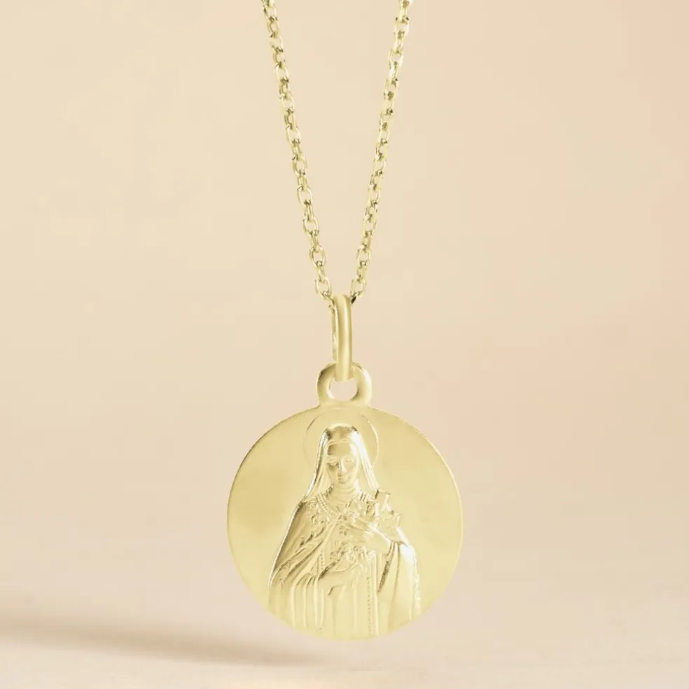 Médaille Or Jaune Sainte Thérèse