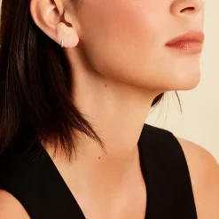 Mini Créoles Or Blanc Aryanna Diamants