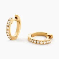 Mini Créoles Or Jaune Aryanna Diamants