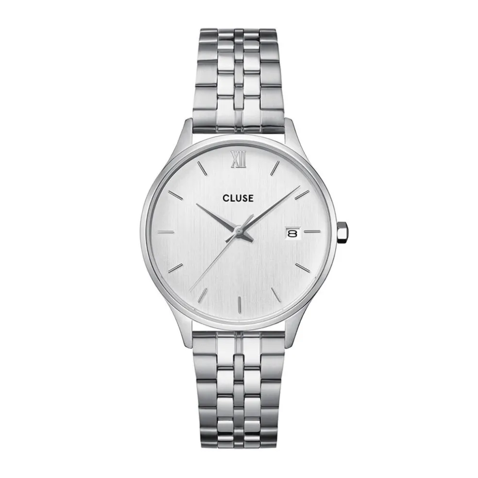 Montre Cluse Minuit Date Argenté