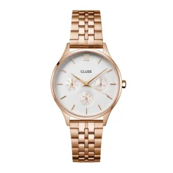 Montre Cluse Minuit Multifonction Blanc