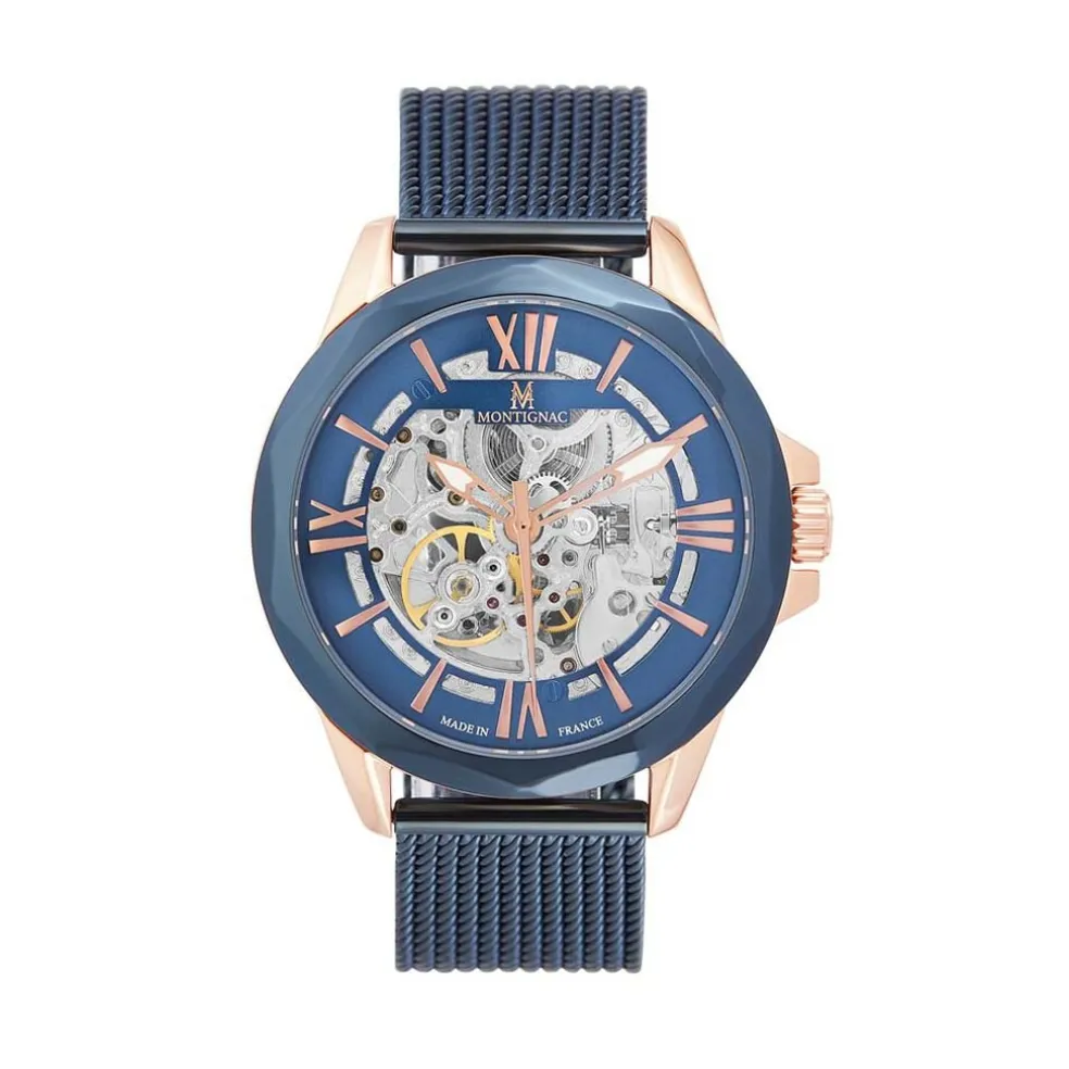 Montre Montignac Round Automatique Bleu