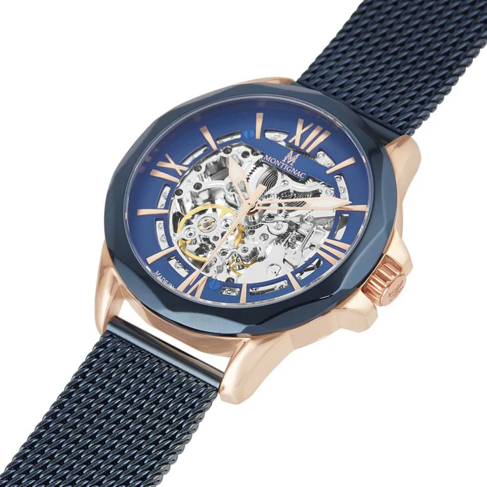 Montre Montignac Round Automatique Bleu