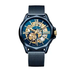 Montre Montignac Round Auto Bleu