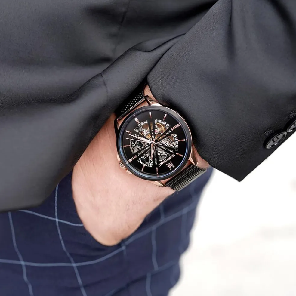 Montre Montignac Round Automatique Noir