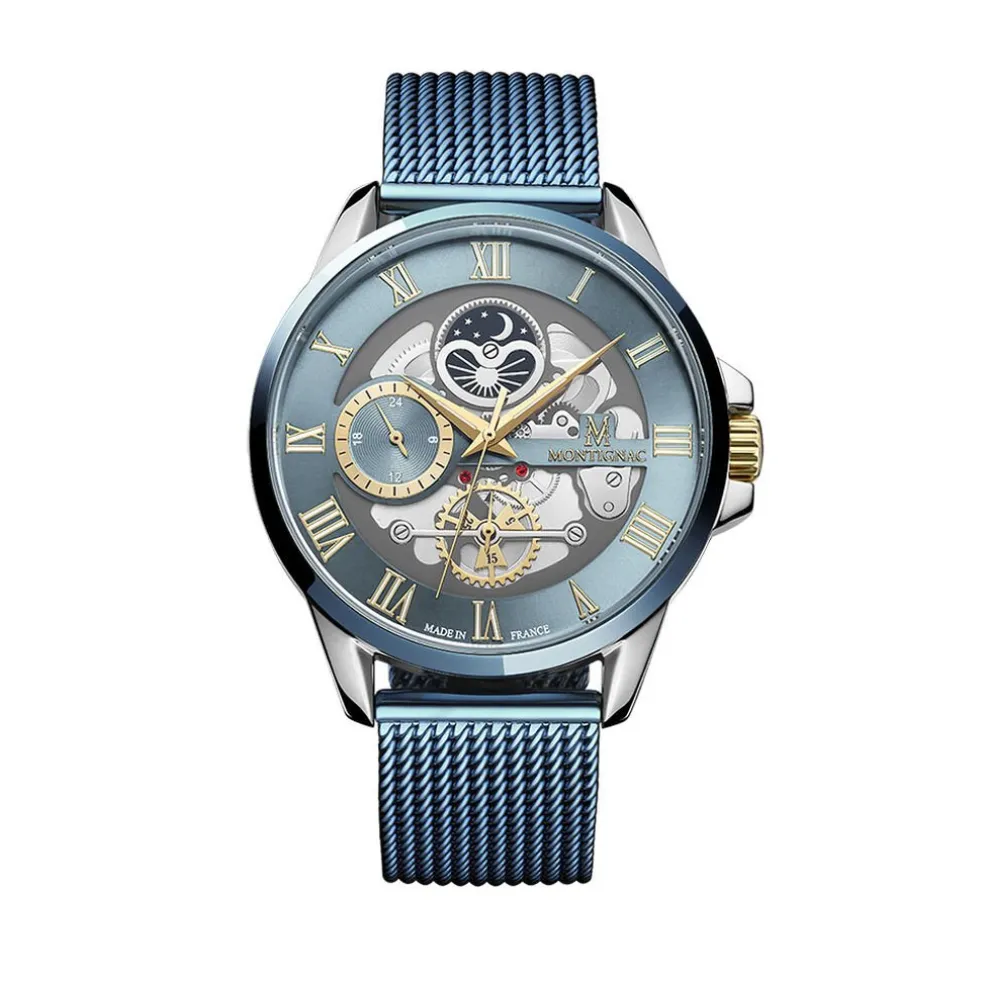 Montre Montignac Round Bleu