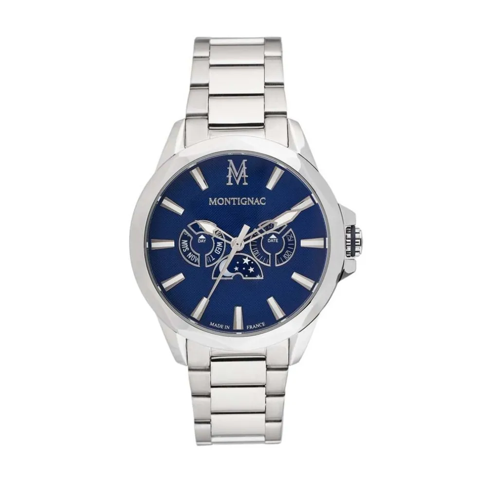 Montre Montignac Round Multifonction Bleu