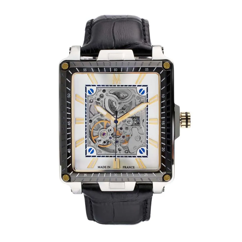Montre Montignac Square Automatique Argenté