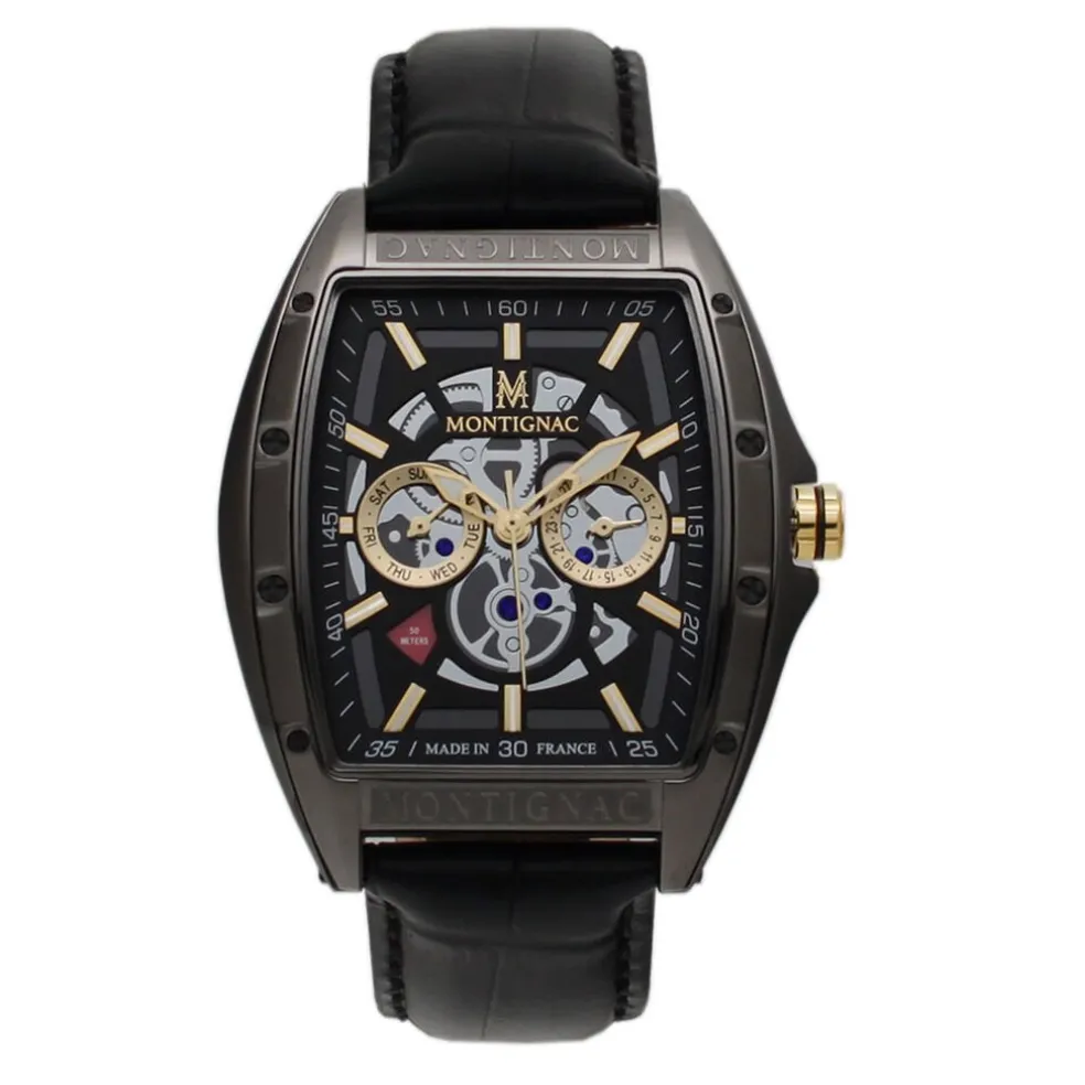 Montre Montignac Tonneau Noir