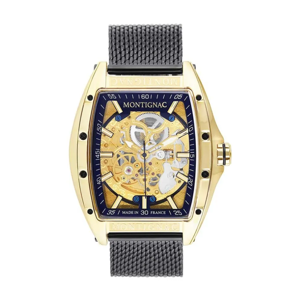 Montre Montignac Tonneau Automatique Noir