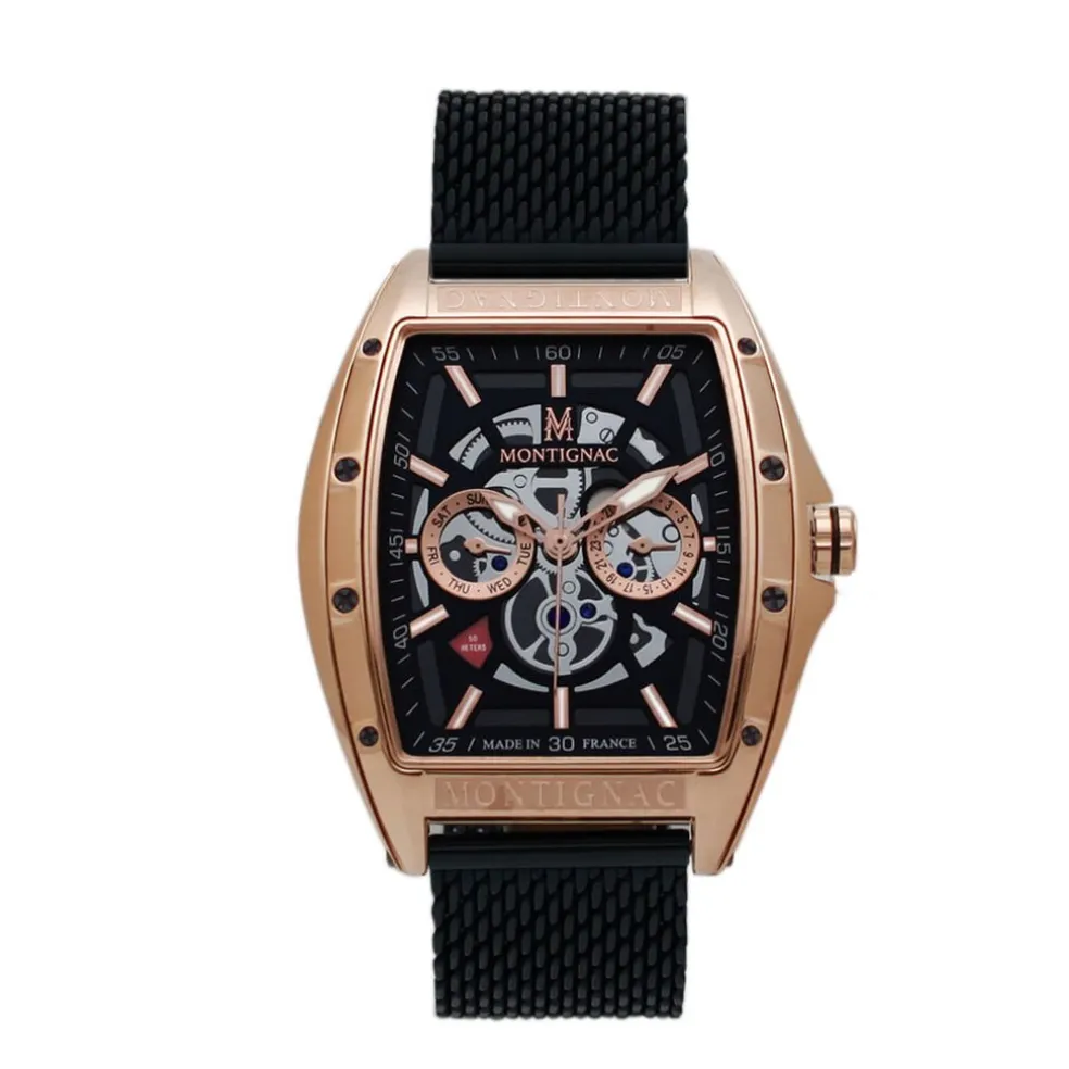 Montre Montignac Tonneau Bleu