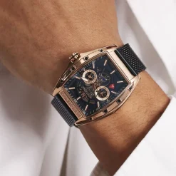 Montre Montignac Tonneau Bleu