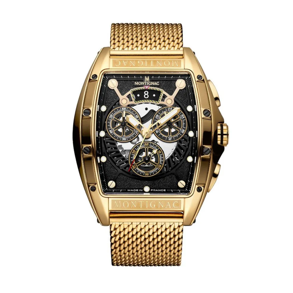 Montre Montignac Tonneau Noir