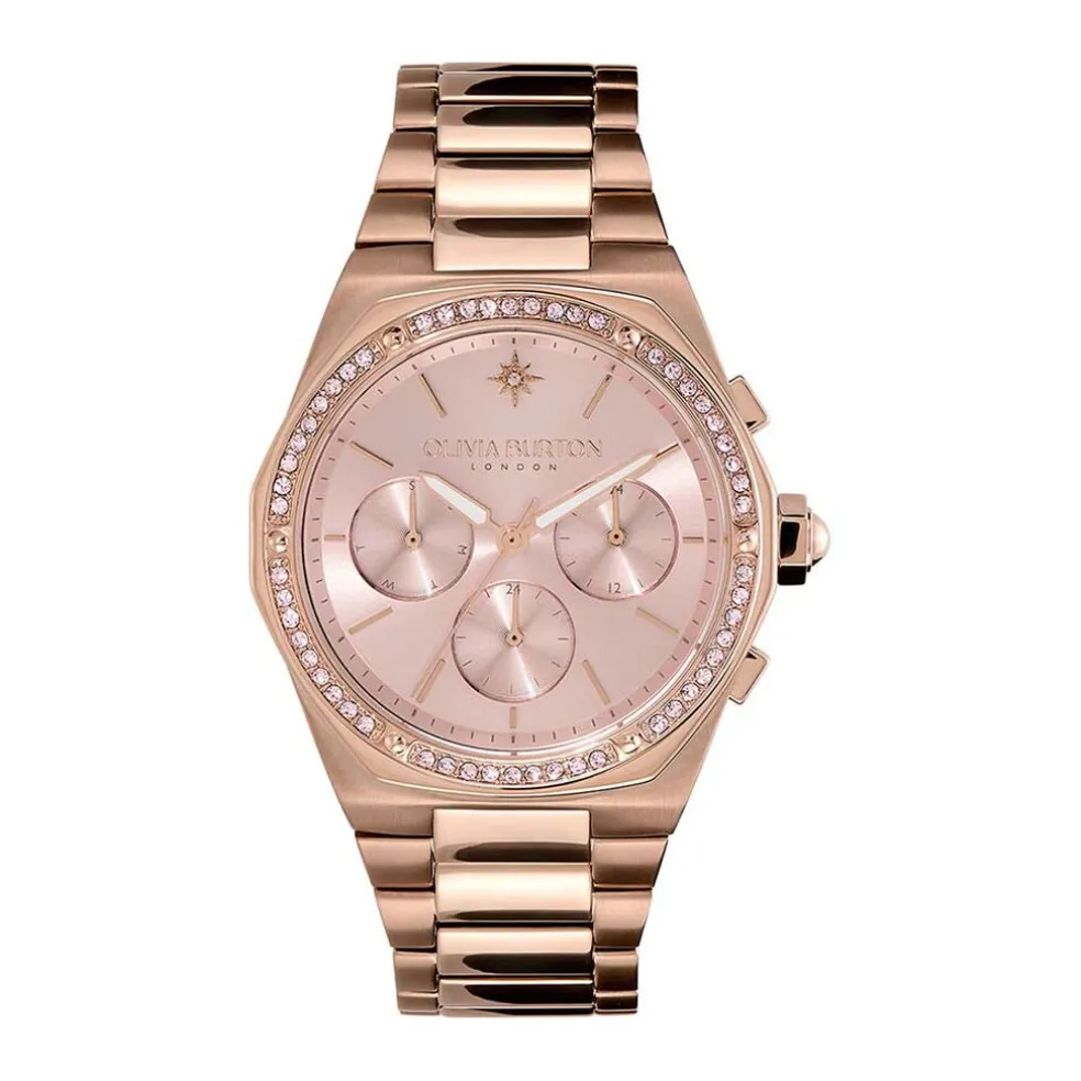 Montre Olivia Burton Hexa Multifonction Rose