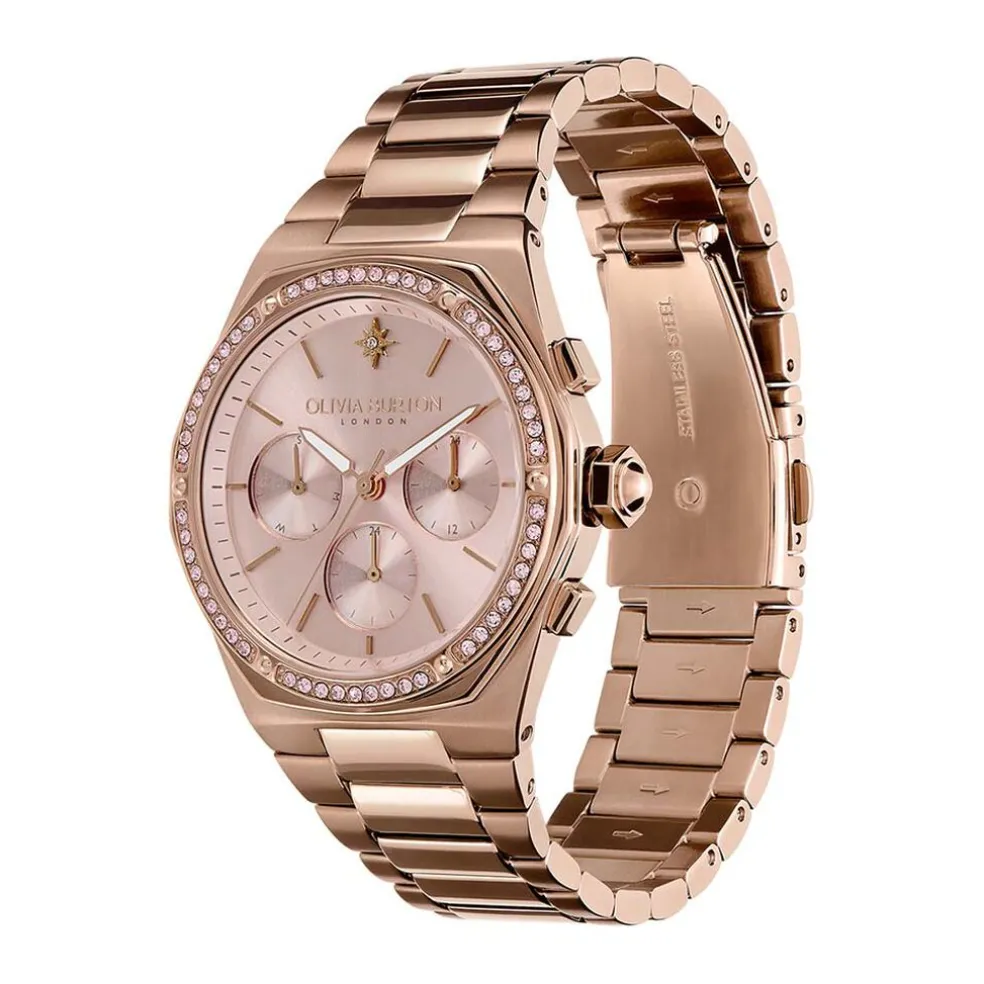 Montre Olivia Burton Hexa Multifonction Rose
