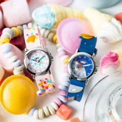 Montre Upp Fuzzy Rose Et Blanc