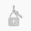 Pendentif Amelot Argent Blanc Oxyde De Zirconium