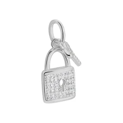 Pendentif Amelot Argent Blanc Oxyde De Zirconium