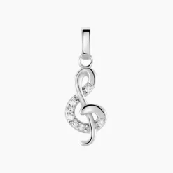 Pendentif Amelot Argent Blanc Oxyde De Zirconium