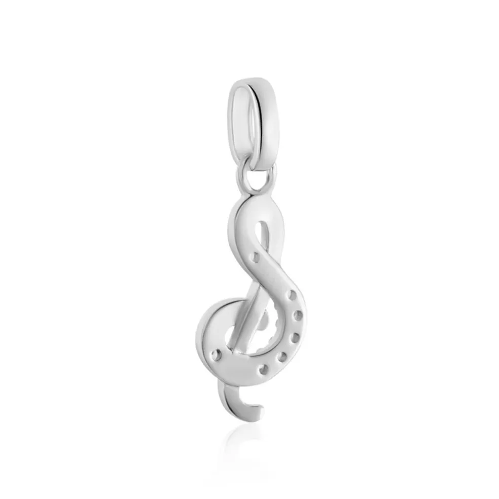 Pendentif Amelot Argent Blanc Oxyde De Zirconium