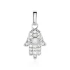 Pendentif Amelot Argent Blanc Oxyde De Zirconium