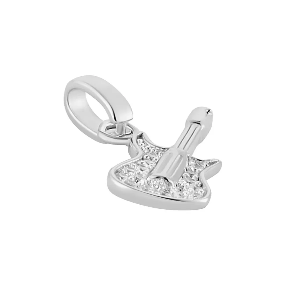 Pendentif Amelot Argent Blanc Oxyde De Zirconium