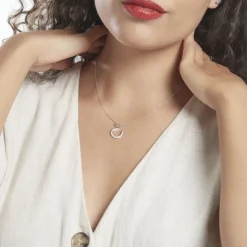 Pendentif Amelot Argent Blanc Oxyde De Zirconium