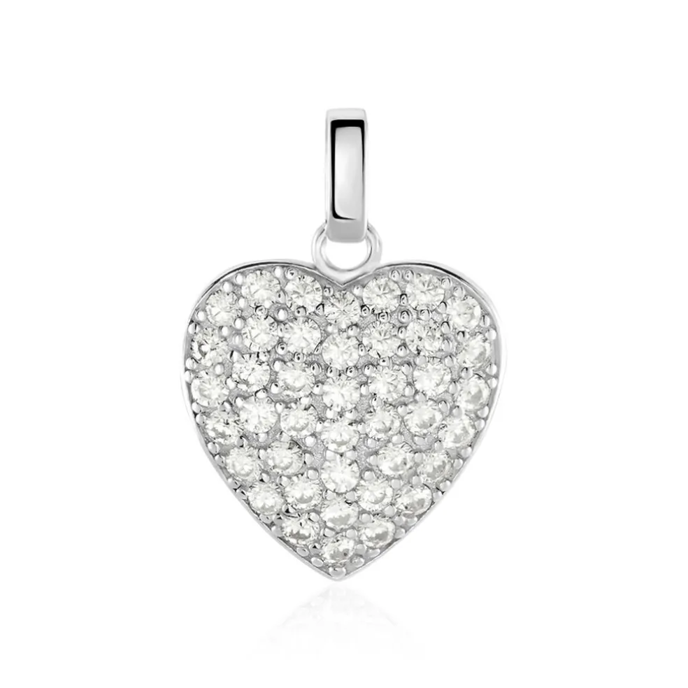 Pendentif Amelot Argent Blanc Oxyde De Zirconium