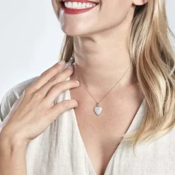 Pendentif Amelot Argent Blanc Oxyde De Zirconium