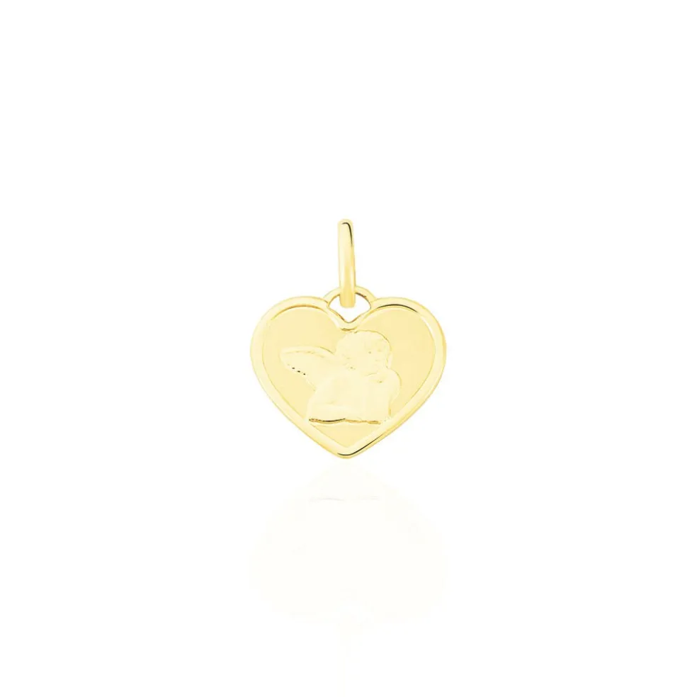 Pendentif Ange Coeur Or Jaune